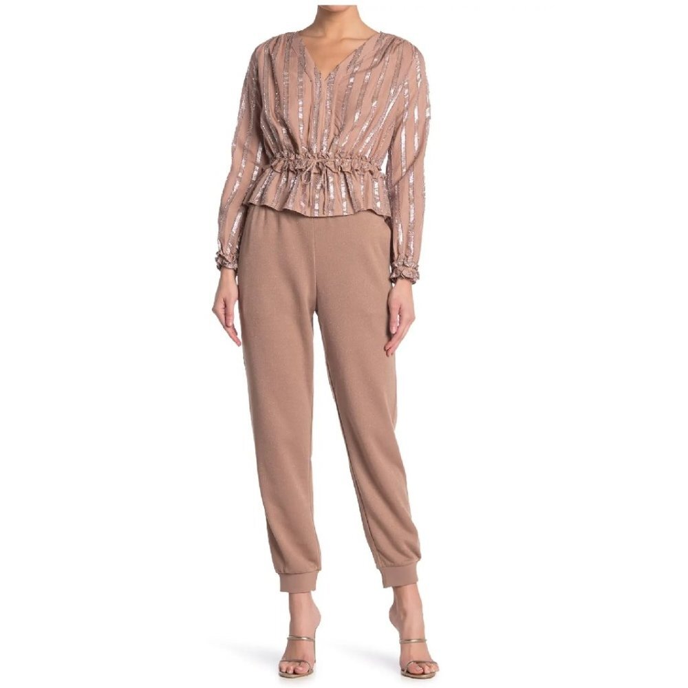 CURRENT AIR French Terry Glitter Jogger Pants